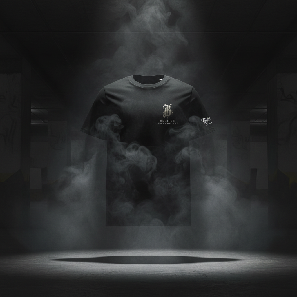 BUILT IN PAINT & STEEL t-shirt ambiance fumée