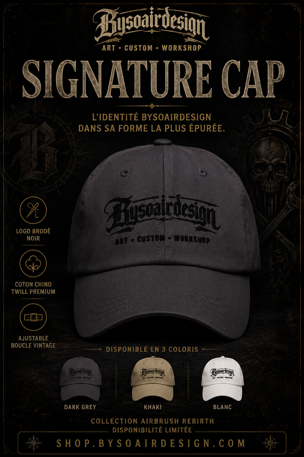 SIGNATURE CAP (logo noir brodé)