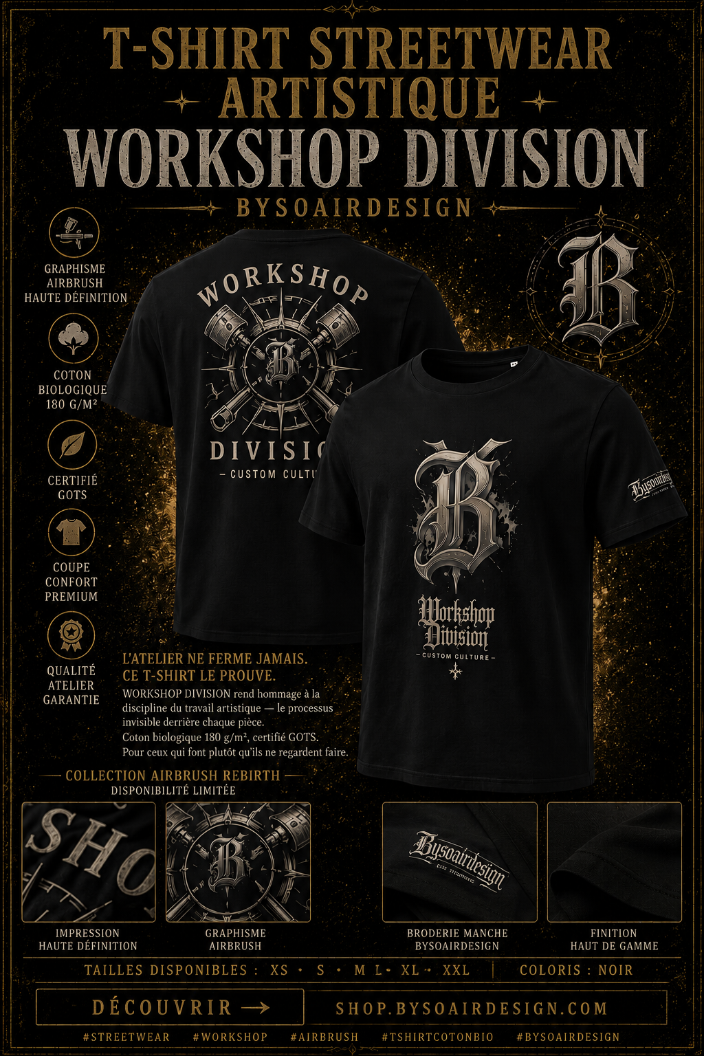 WORKSHOP DIVISION (T-shirt unisexe en coton biologique)